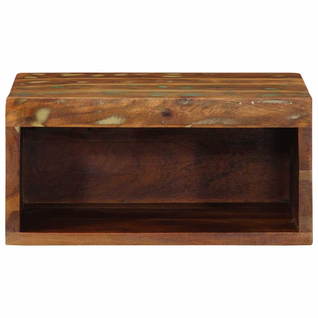 Veggmontert TV-benk 40x30x19 cm gjenvunnet heltre