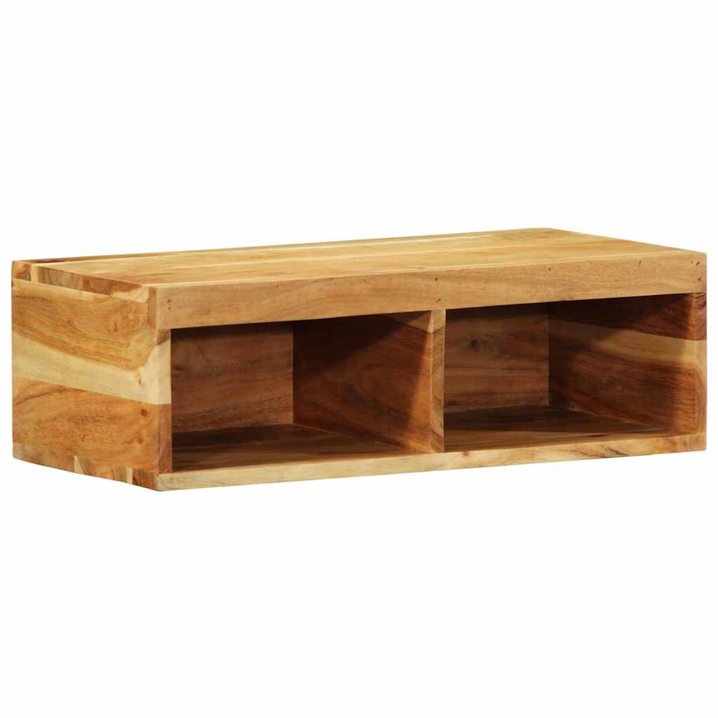 Veggmontert TV-benk 60x30x19 cm heltre akasie
