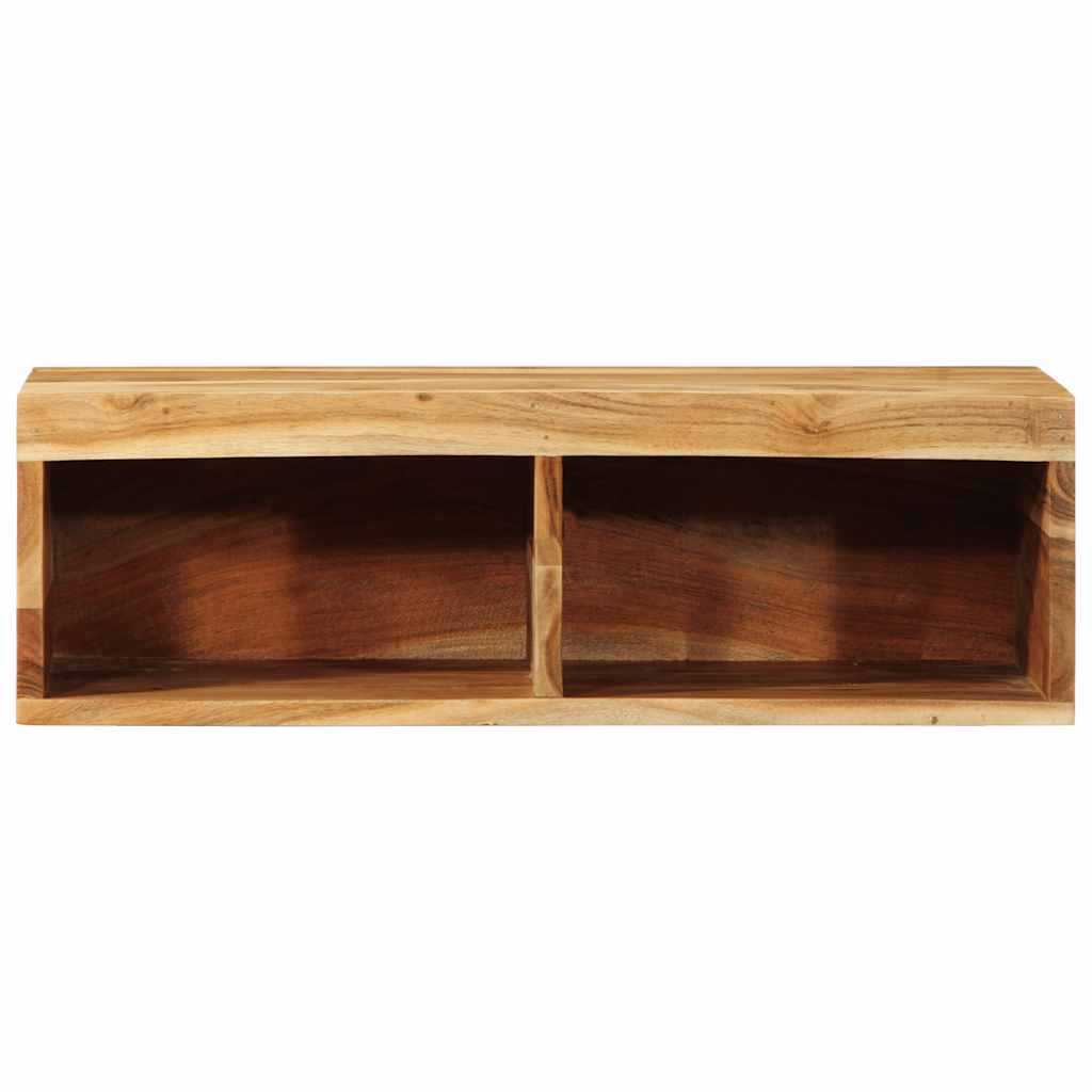 Veggmontert TV-benk 60x30x19 cm heltre akasie