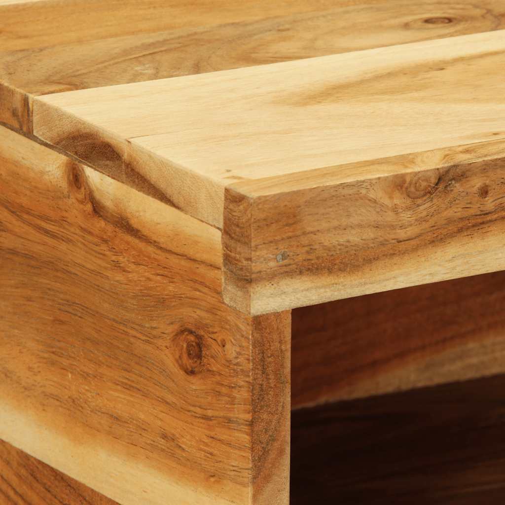 Veggmontert TV-benk 60x30x19 cm heltre akasie