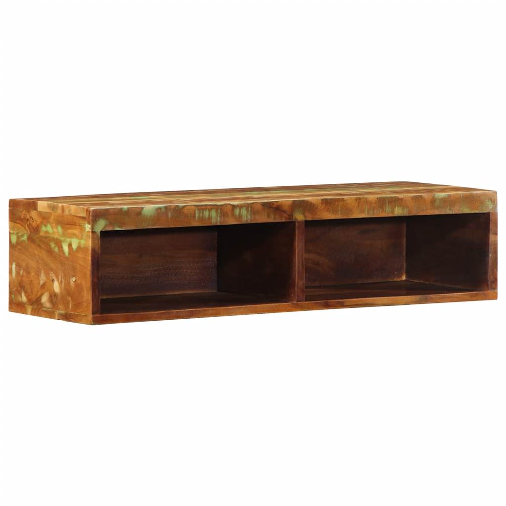 Veggmontert TV-benk 80x30x19 cm gjenvunnet heltre