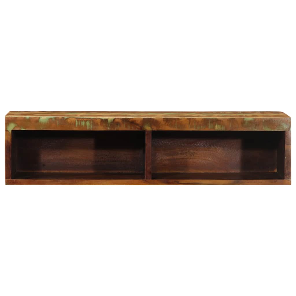 Veggmontert TV-benk 80x30x19 cm gjenvunnet heltre