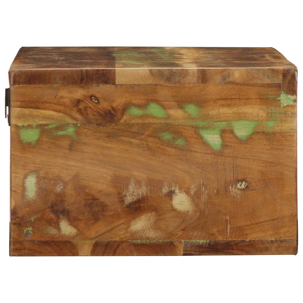 Veggmontert TV-benk 80x30x19 cm gjenvunnet heltre