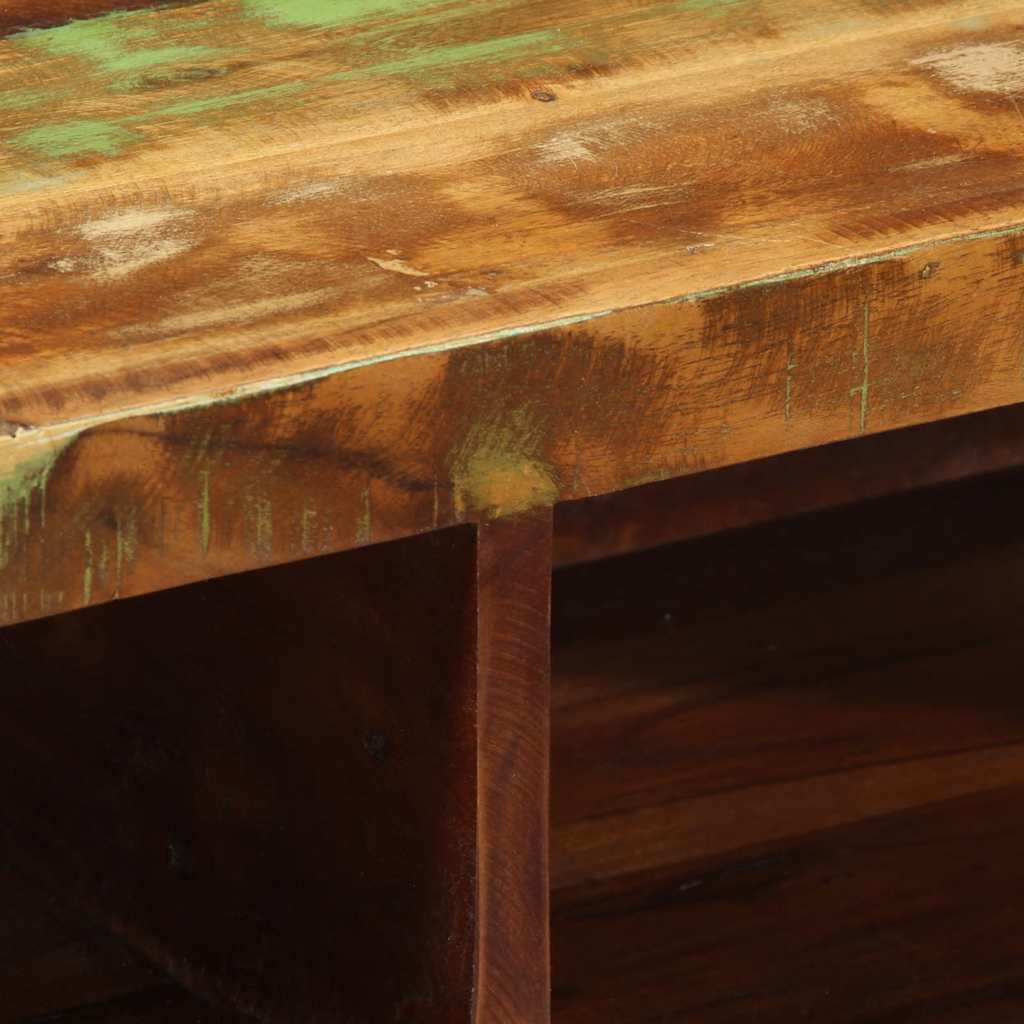 Veggmontert TV-benk 80x30x19 cm gjenvunnet heltre