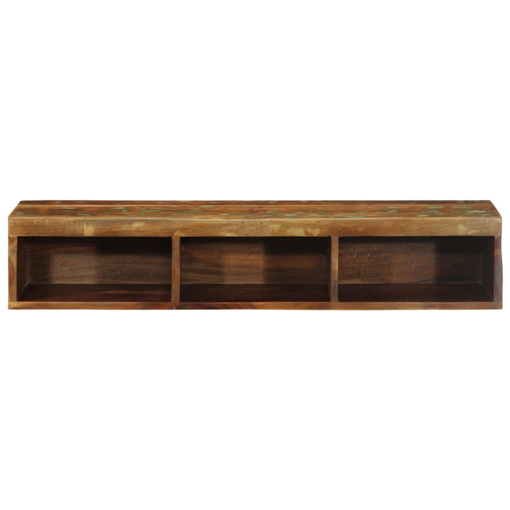 Veggmontert TV-benk 100x30x19 cm gjenvunnet heltre