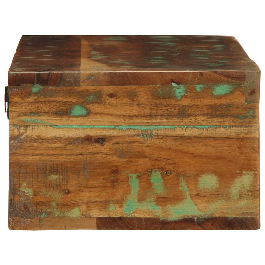 Veggmontert TV-benk 100x30x19 cm gjenvunnet heltre