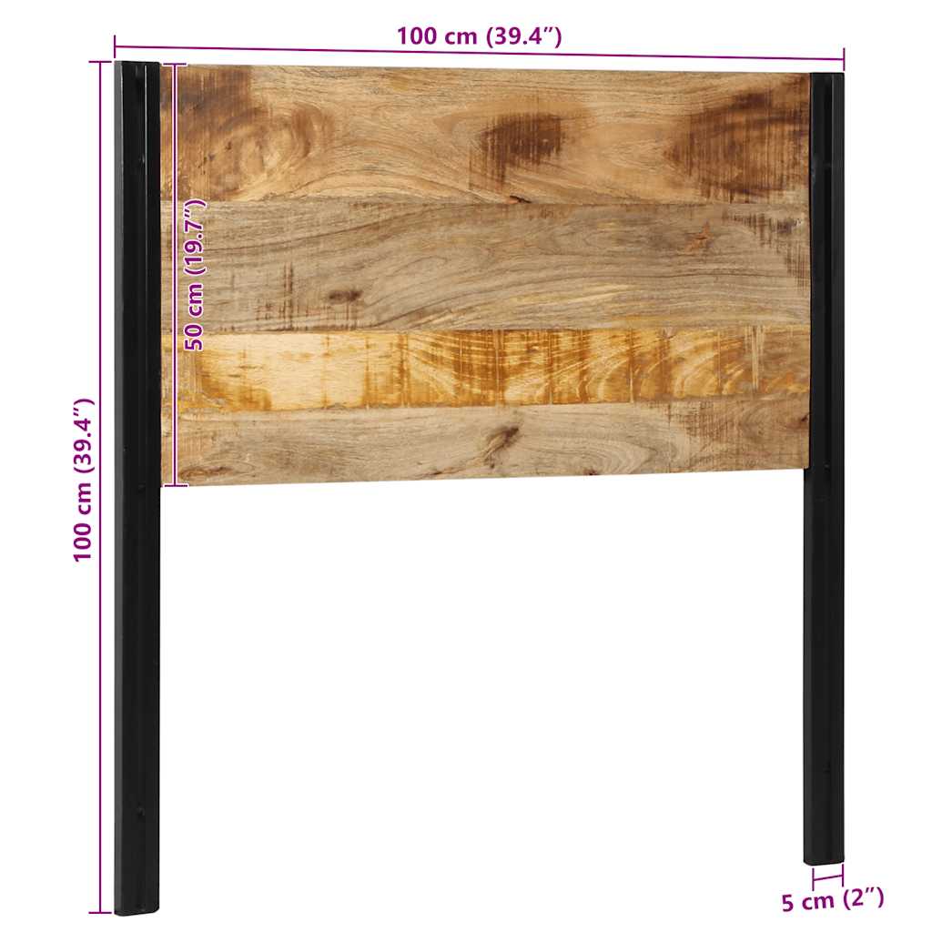 sengegavl 100 cm heltre mango og jern
