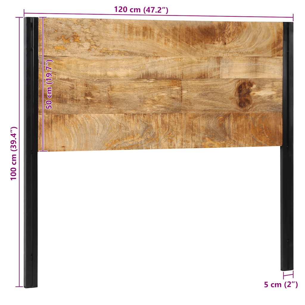 sengegavl 120 cm heltre mango og jern