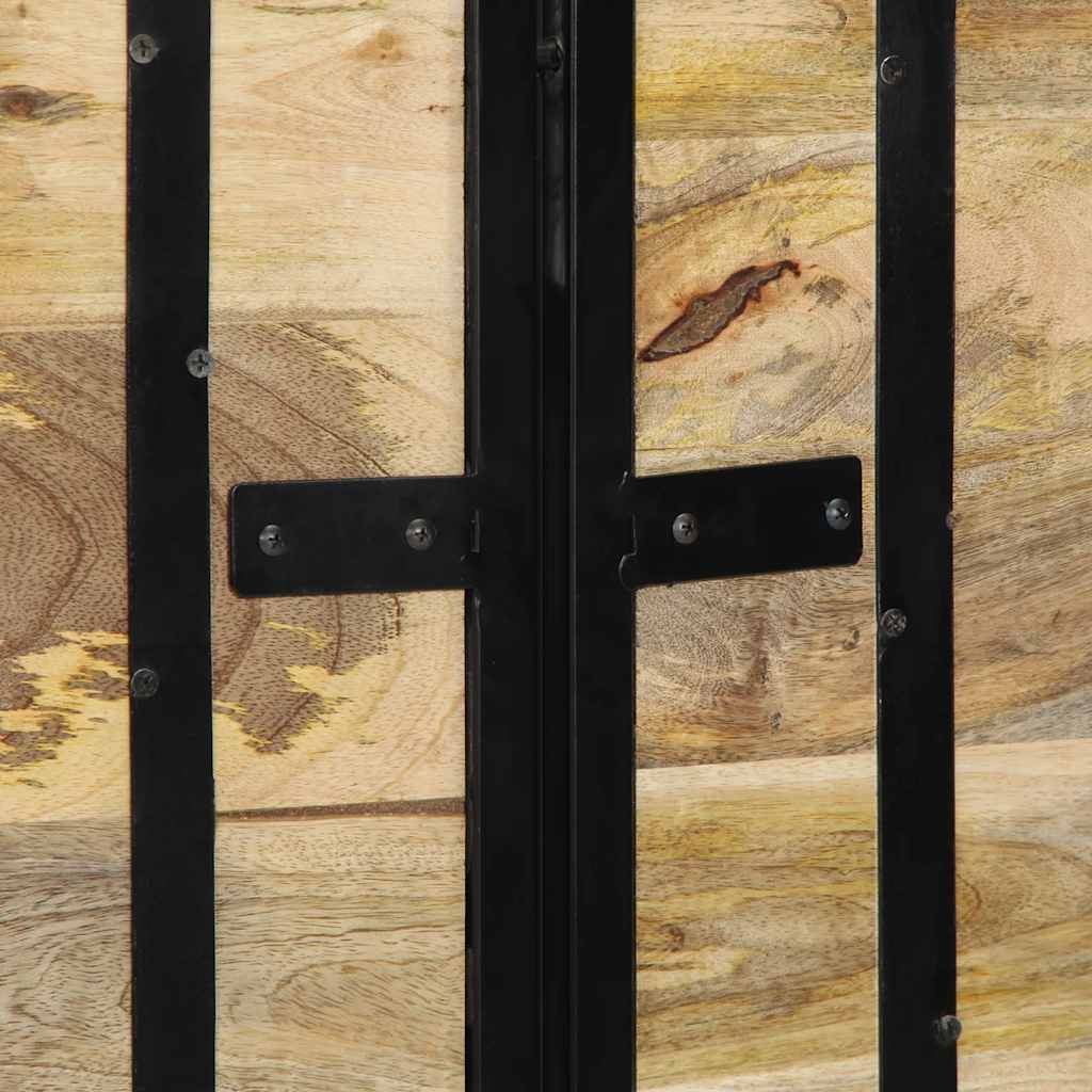 sengegavl 140 cm heltre mango og jern