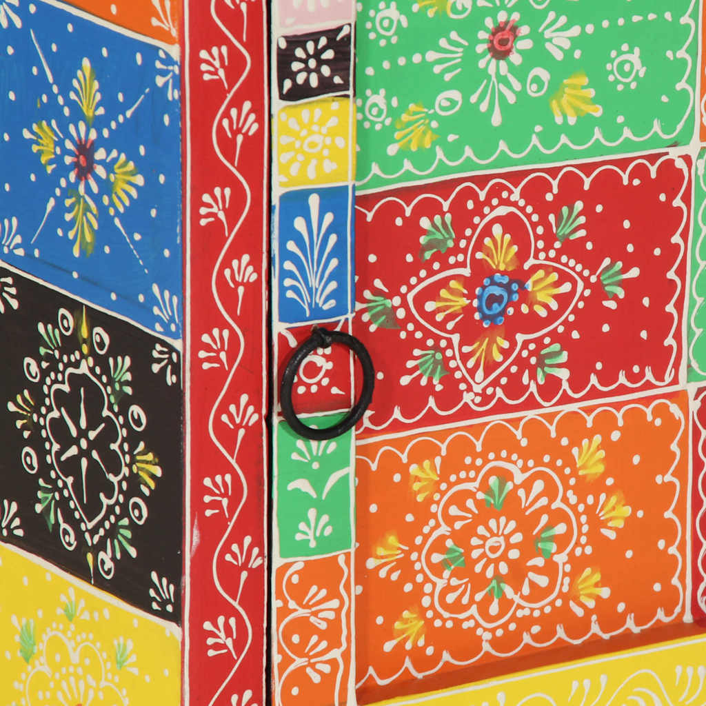 Nattbord flerfarget 40x35x45 cm heltre mango