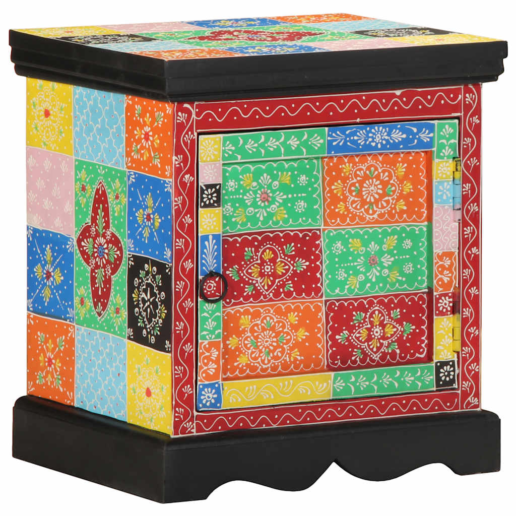 Nattbord 2 stk flerfarget 40x35x45 cm heltre mango