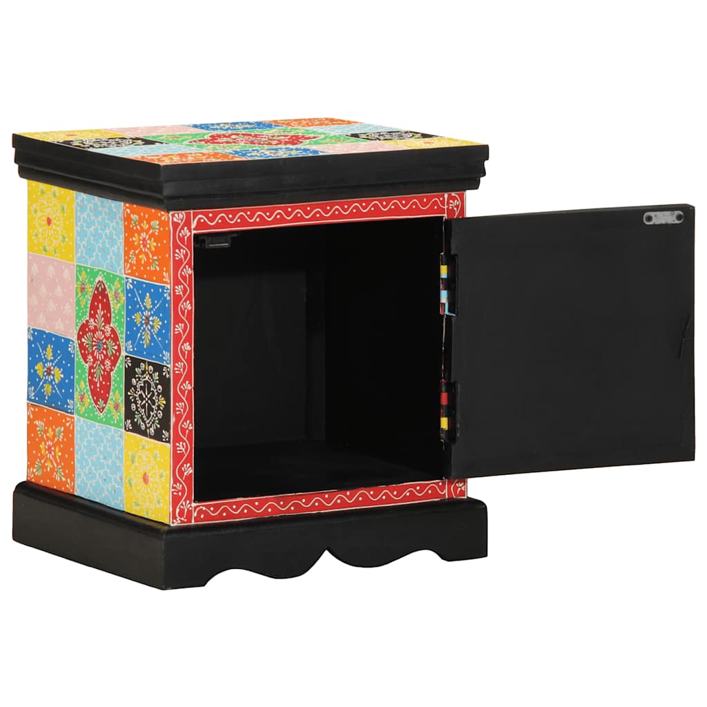 Nattbord 2 stk flerfarget 40x35x45 cm heltre mango