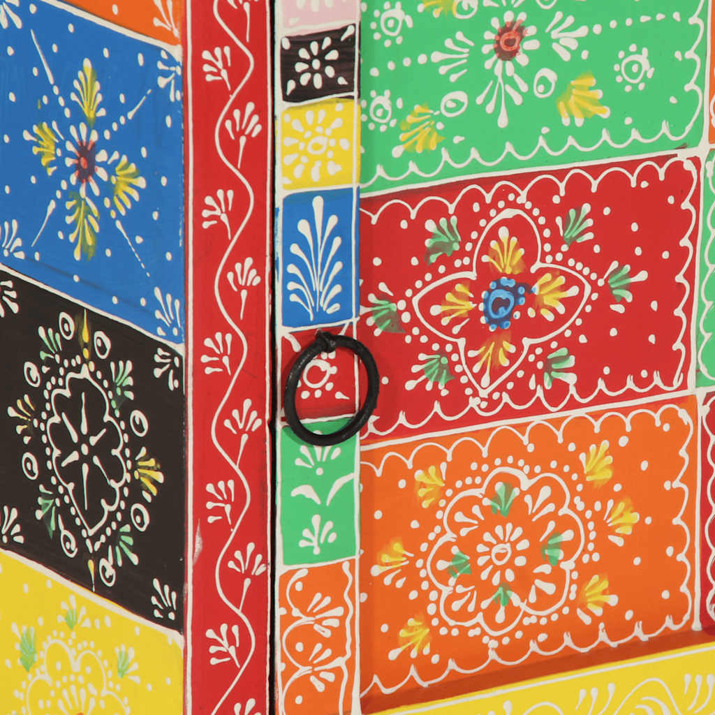 Nattbord 2 stk flerfarget 40x35x45 cm heltre mango