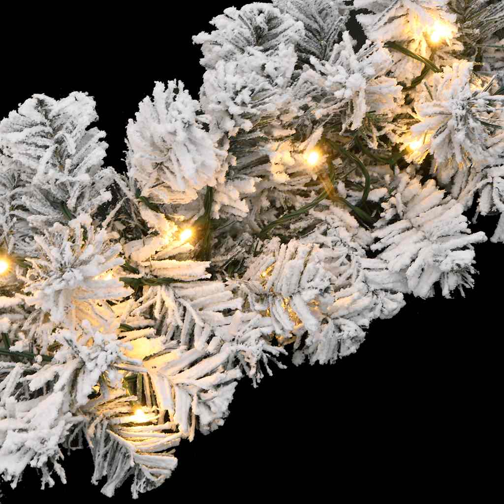 Julegirlander med LED-lys grønn 5 m PVC
