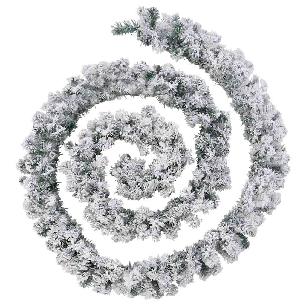 Julekrans med LED-lys grønn 10 m PVC