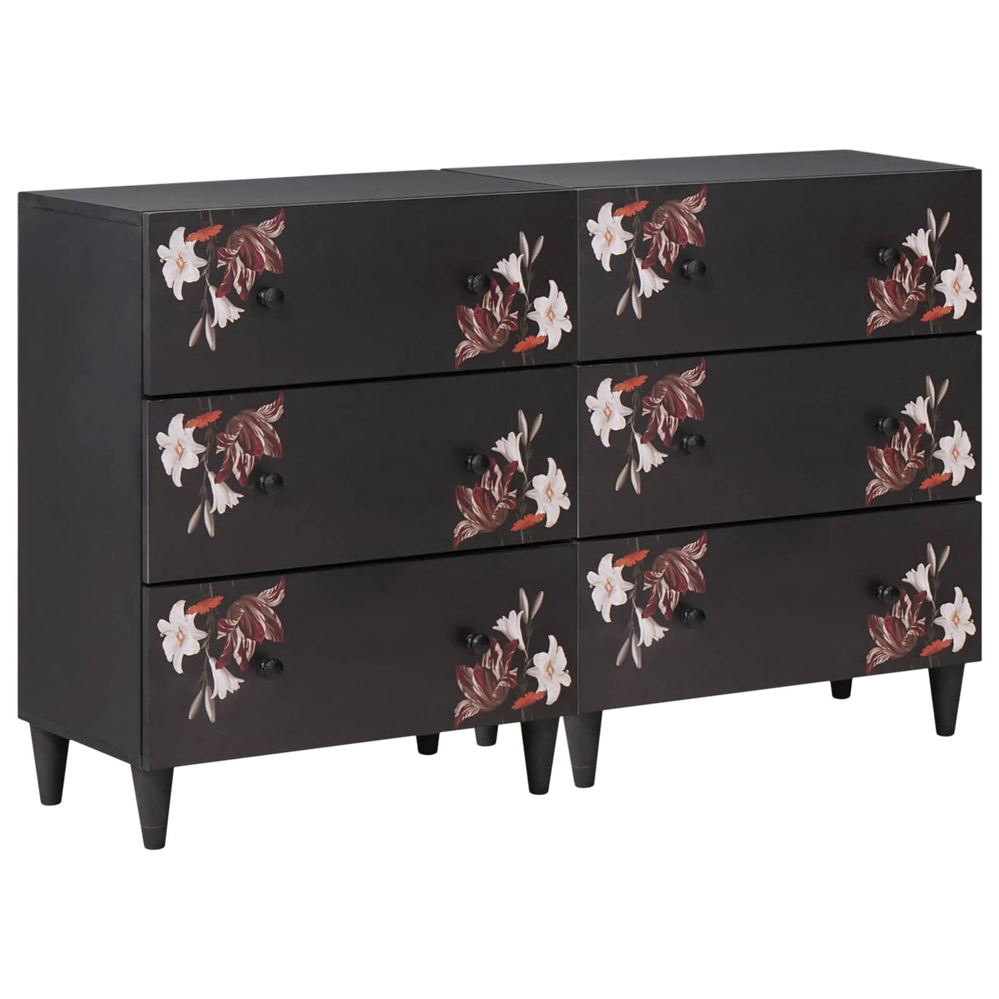 Oppbevaringsskap 2 stk. 120 x 33 x 75 cm Massiv mango tre