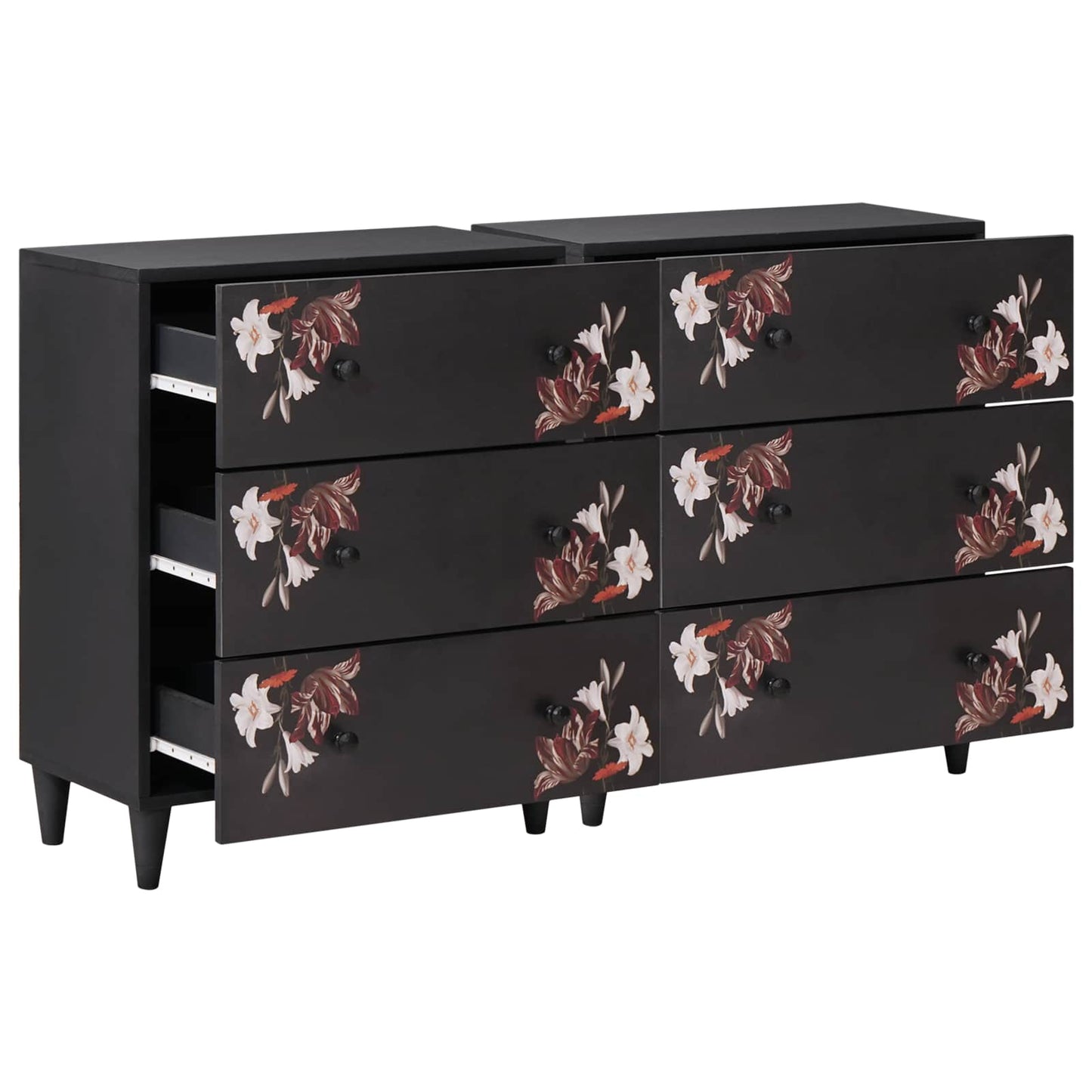 Oppbevaringsskap 2 stk. 120 x 33 x 75 cm Massiv mango tre