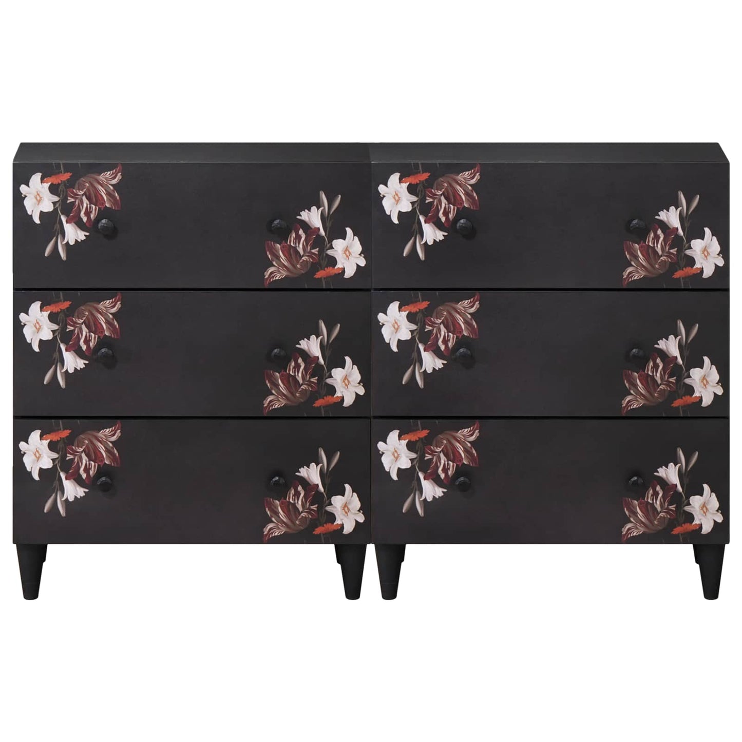 Oppbevaringsskap 2 stk. 120 x 33 x 75 cm Massiv mango tre