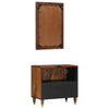 Bademøbelsett 2 pcs Brun 62 x 33 x 58 cm Massivt mangotre