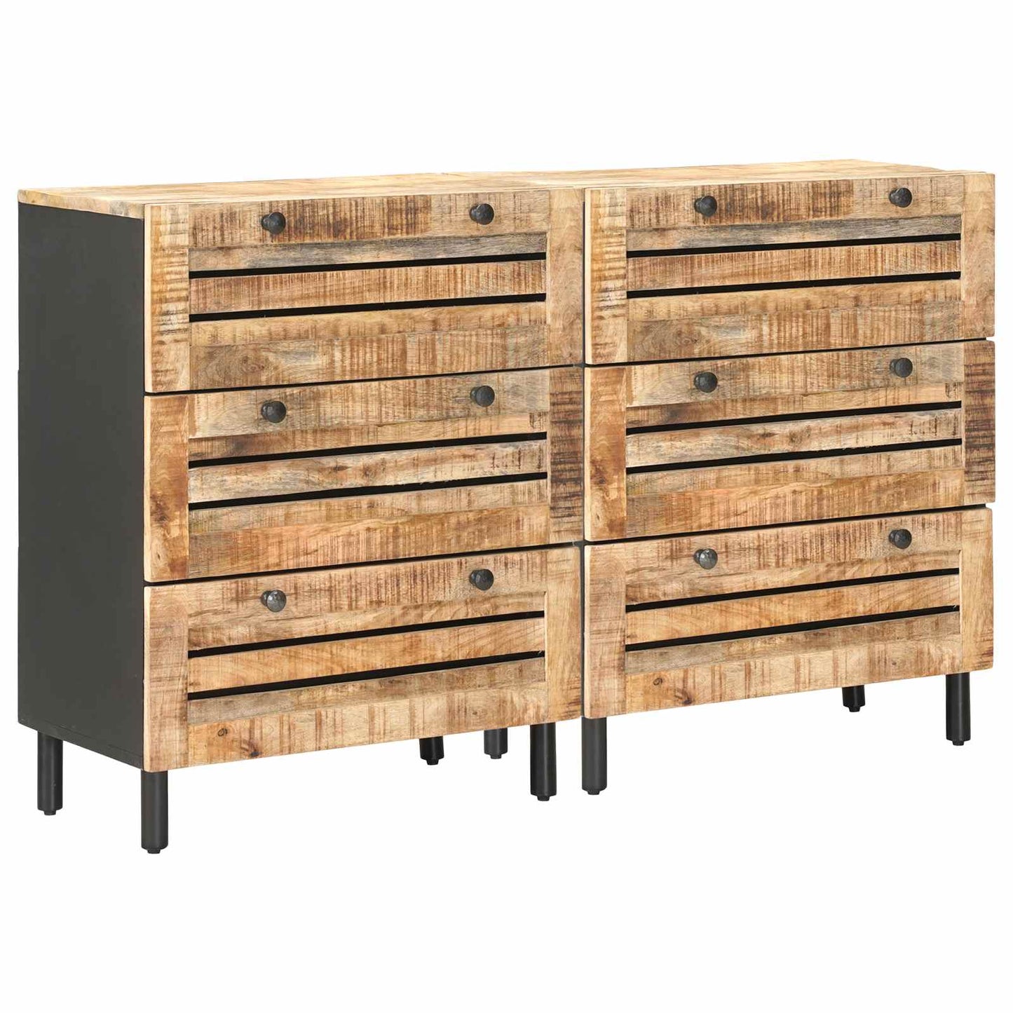 Oppbevaringsskap 2 stk. 120 x 33 x 75 cm Massiv mango tre