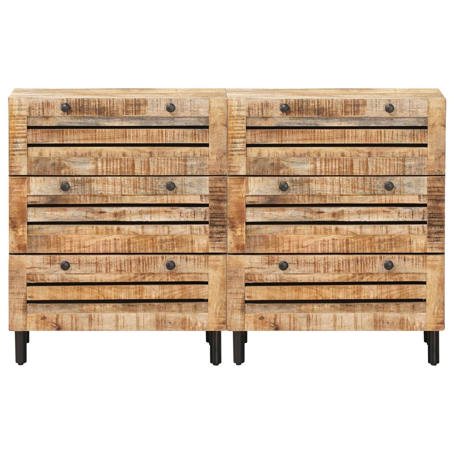 Oppbevaringsskap 2 stk. 120 x 33 x 75 cm Massiv mango tre