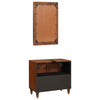 Baderomsmøbler med skuff 2 pcs 62 x 33 x 58 cm Massiv mango tre