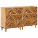 Oppbevaringsskap 2 pcs Brun 60 x 33,5 x 75 cm Massiv mango tre