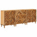 Oppbevaringsskap 3 pcs Brun 60 x 33,5 x 75 cm Massiv mango tre