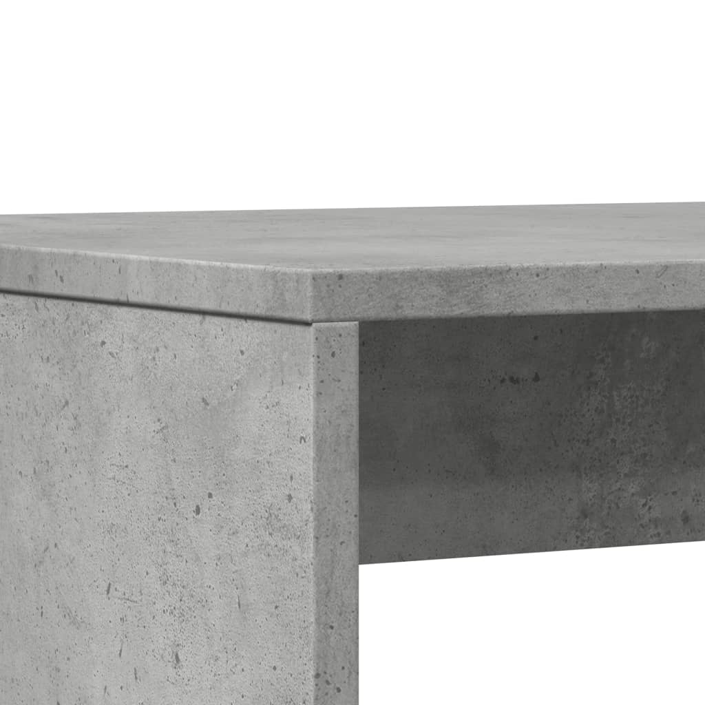 Sett med spisebord og benker 3 deler betonggrå konstruert tre