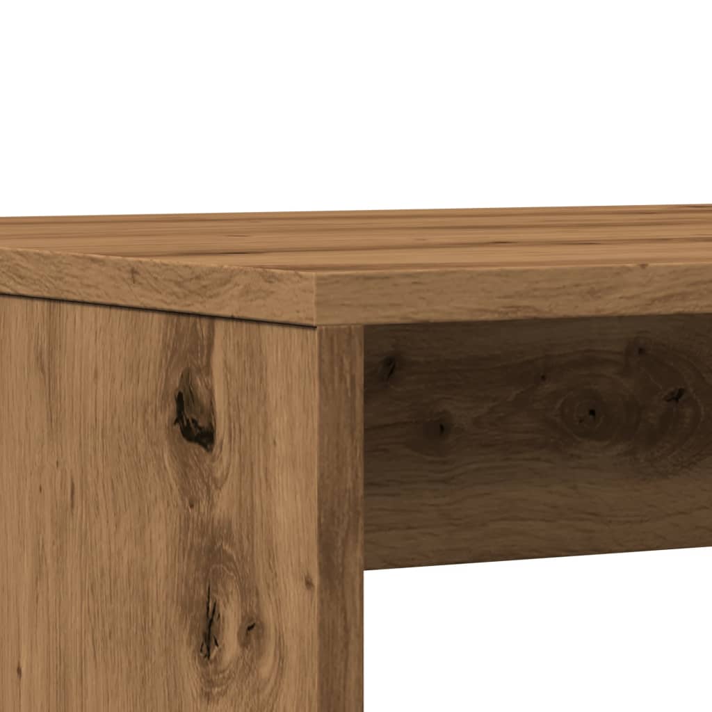 Sett med spisebord og benker 3 deler artisan eik konstruert tre