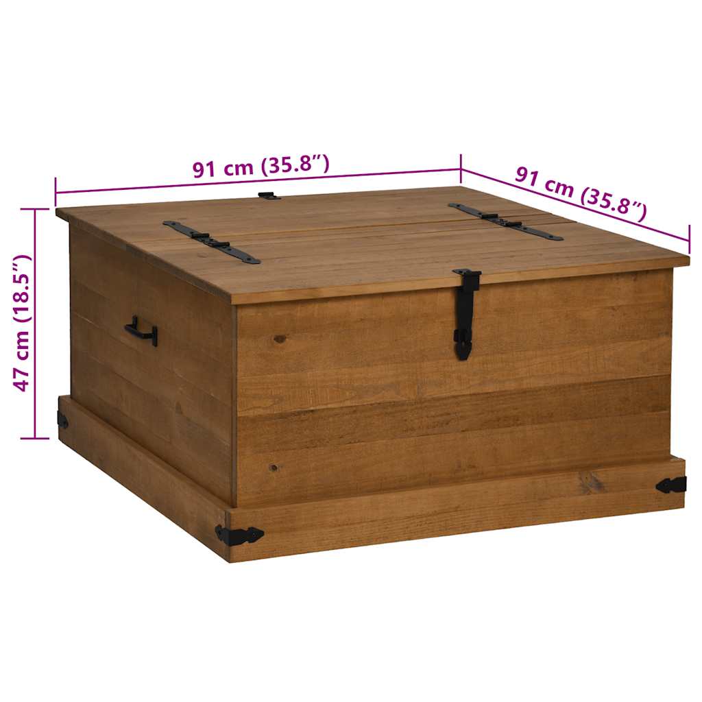 Oppbevaringskiste HALDEN 91x91x47 cm heltre furu