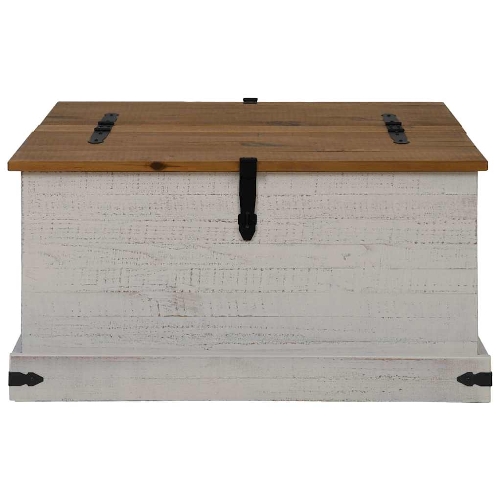 Oppbevaringskiste HALDEN hvit 91x91x47 cm heltre furu