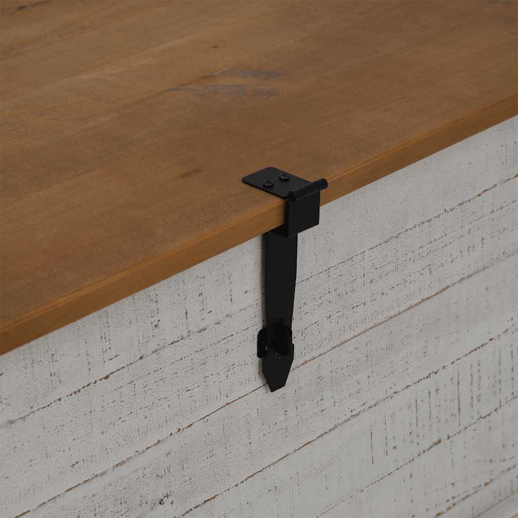 Oppbevaringskiste HALDEN hvit 91x91x47 cm heltre furu