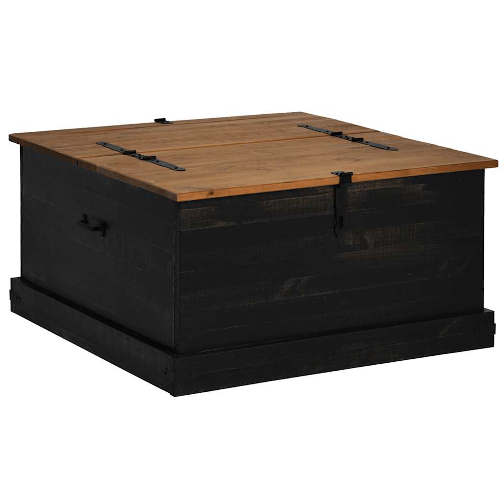 Oppbevaringskiste HALDEN svart 91x91x47 cm heltre furu