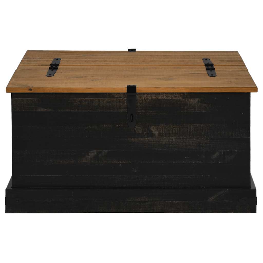 Oppbevaringskiste HALDEN svart 91x91x47 cm heltre furu