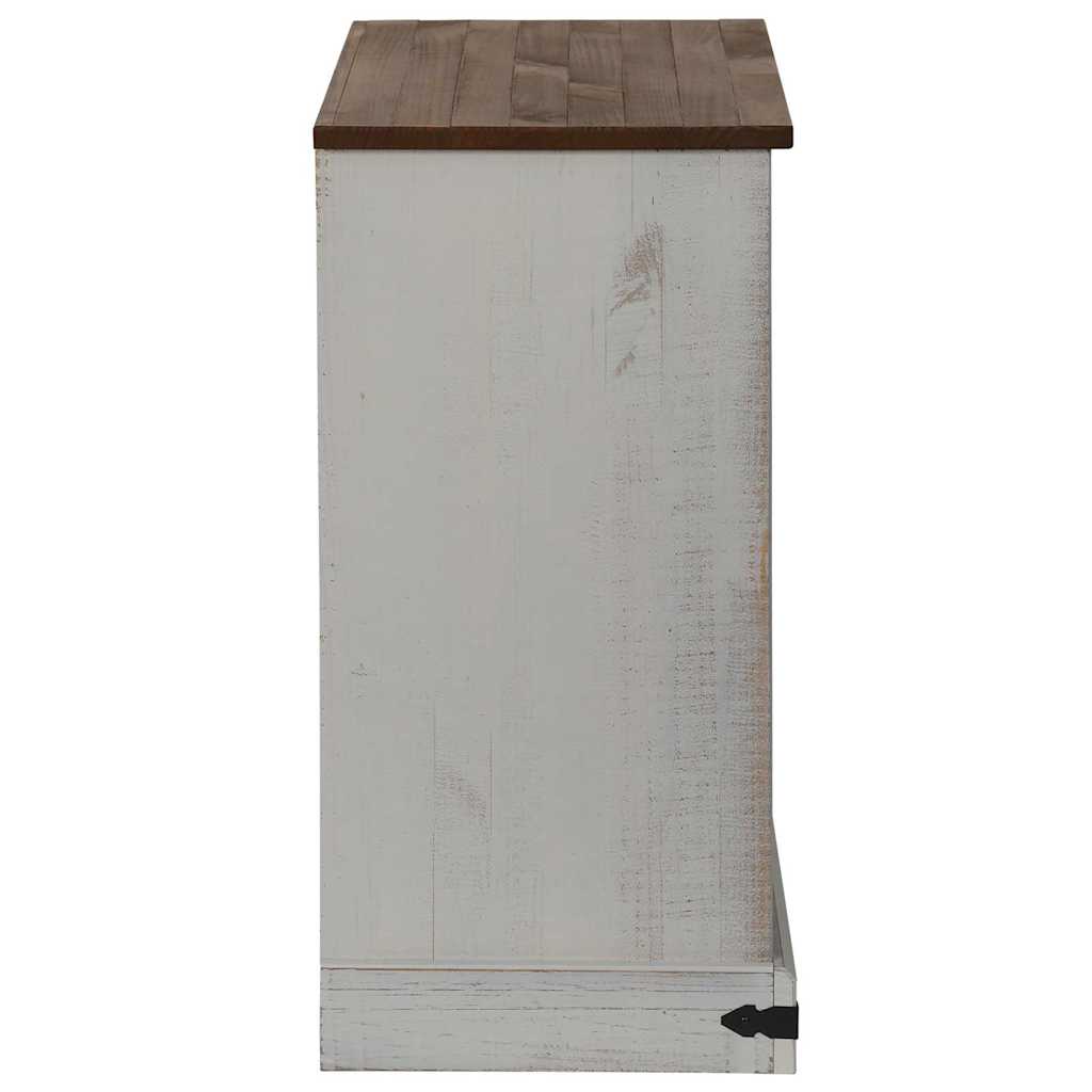 Skjenk HALDEN med skyvedør hvit 80x40x80 cm heltre
