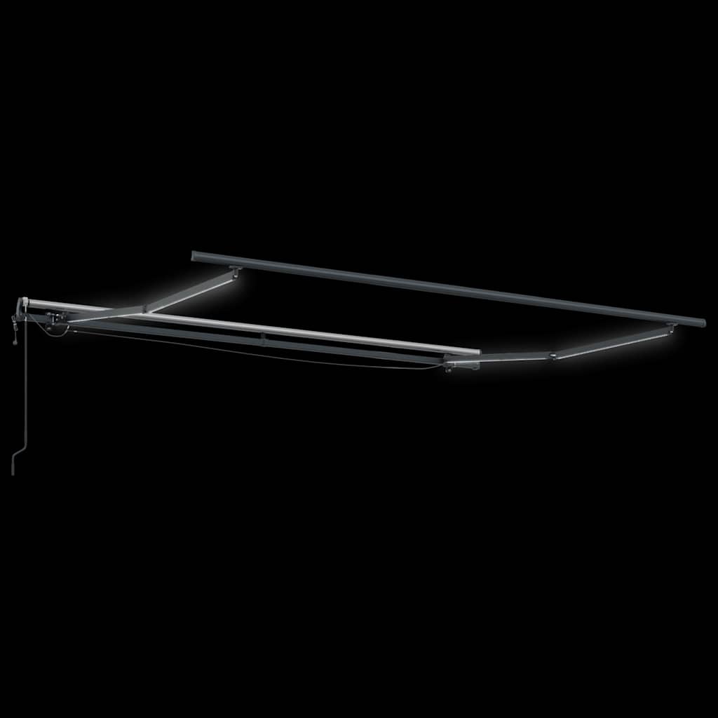 Automatisk uttrekkbar markise med LED burgunder 300x250 cm vidaXL