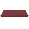 Manuell uttrekkbar markise med LED burgunder 400x300 cm