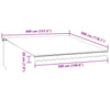 Manuell uttrekkbar markise med LED burgunder 400x300 cm