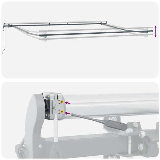 Automatisk uttrekkbar markise burgunder 400x300 cm vidaXL
