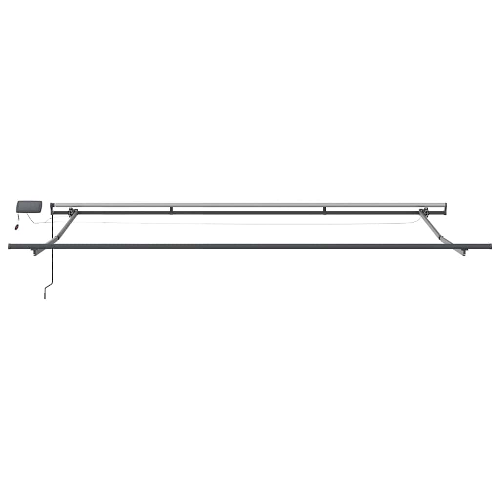 Manuell uttrekkbar markise med LED burgunder 500x300 cm