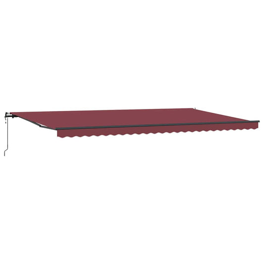 Automatisk uttrekkbar markise burgunder 600x300 cm