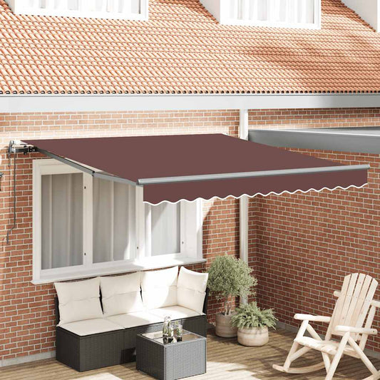 Automatisk uttrekkbar markise burgunder 300x250 cm