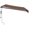 Automatisk uttrekkbar markise med LED brun 300x250 cm