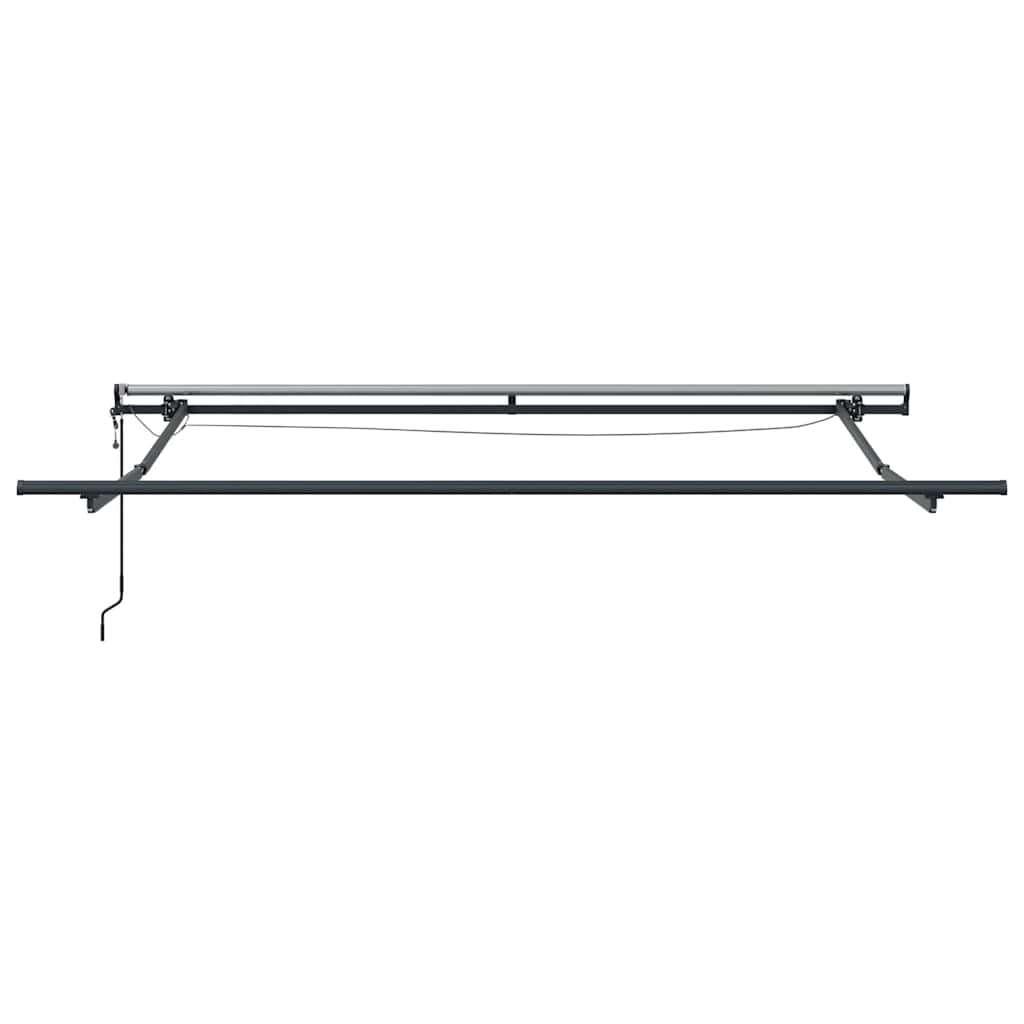 Automatisk uttrekkbar markise med LED brun 300x250 cm