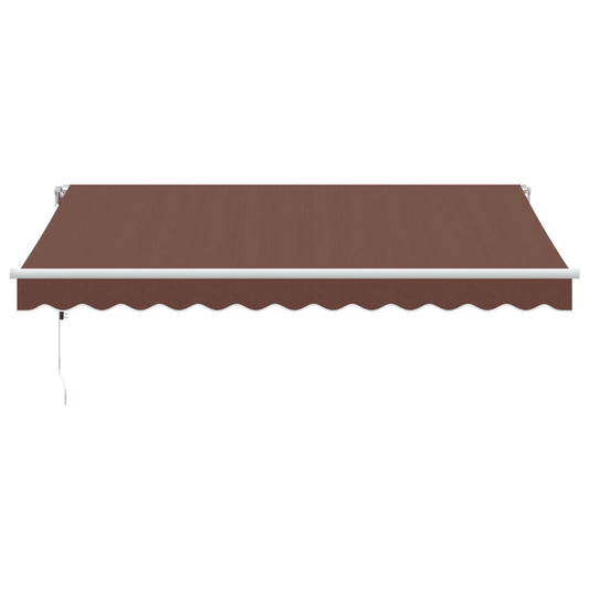 Automatisk uttrekkbar markise brun 350x250 cm