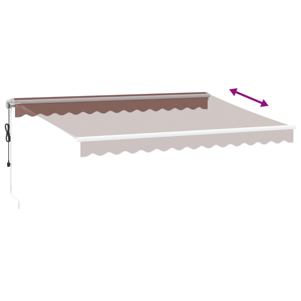 Automatisk uttrekkbar markise brun 350x250 cm