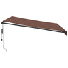 Automatisk uttrekkbar markise med LED brun 400x300 cm