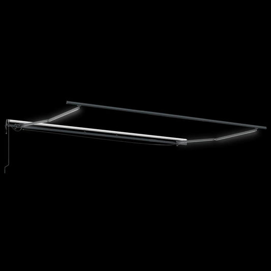 Automatisk uttrekkbar markise med LED brun 400x300 cm