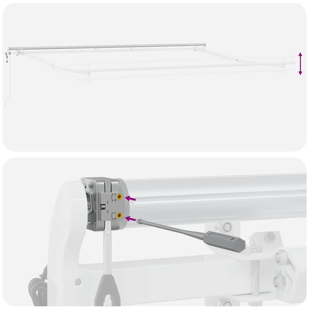 Automatisk uttrekkbar markise brun 450x300 cm